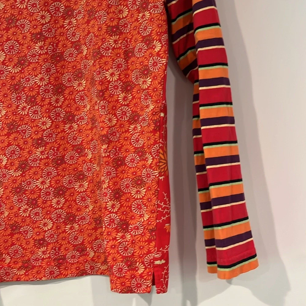Hanna Andersson Red and Multicolor Long Sleeve‎ Tee